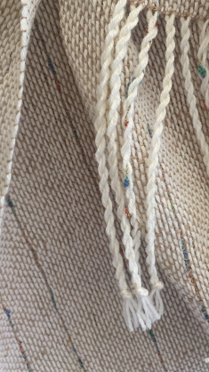 Pima Cotton and Raw Silk Handwoven Scarf